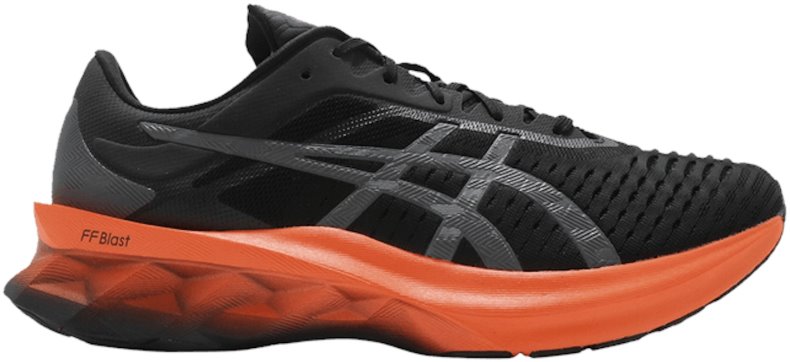 Novelship Asics Novablast Black Marigold Orange