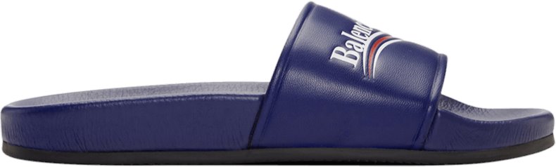 Novelship Balenciaga Pool Slides Blue Campaign