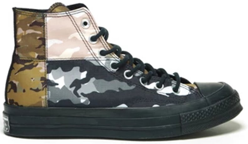 Novelship Converse Chuck 70 High Patchwork Blocked Camo Black