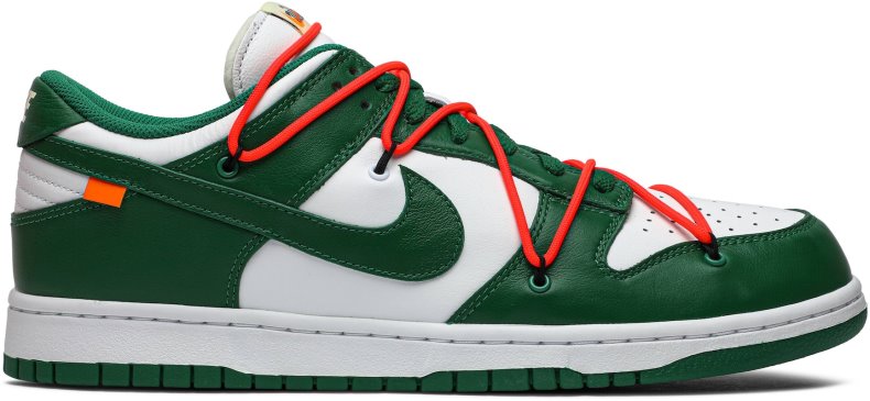 Novelship Off White X Nike Dunk Low Pine Green Also Worn By Lebron James