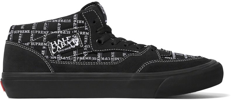Novelship Supreme X Vans Half Cab Logo Grid Black