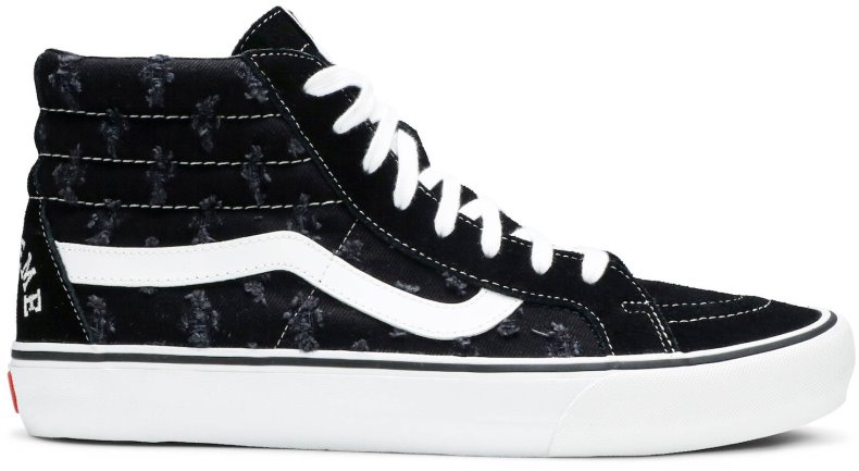 Novelship Supreme X Vans Sk8 Hi Black Hole Punch Denim